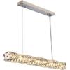 PTLYE Lampadari da soffitto Lampadario di Cristallo Lampadario di Cristallo lineare Lampadario Moderno Rettangolare in Cristallo Lampada a Sospensione a LED dimmerabile Lampada da soffitto sospesa