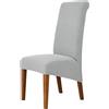 SDNAM Coprisedie con Schienale 1/2/4/6 Pezzi Copripoltrona Elasticizzato Ufficio Coprisedia con Braccioli Fodera per Sedia Poltroncina Sala Pranzo Bianco Velluto Cucina Copertura Sedie (Color : 51#, Size