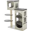 TRIXIE Adriano Cat House 118 cm in Grigio - Albero per gatti a più piani con grotte per gatti e diverse possibilità di dormire, Tour per gatti Moderno - 44466