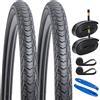 YunSCM 2Pcs 28 pollici pneumatici 28x1.40 700x35C ETRTO 35-622 e 2Pcs 700C Camera d'aria AV48mm compatibile Bike 700x35C copertoni e Camere d'aria