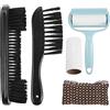PATIKIL Biliardo Tavolo Pulizia Spazzola Set, Biliardo Tavolo Spazzola Rotaia Spazzola Stecca Pulizia Panno Sticky Lint Roller & Spare Core Pool Table Clean Kit, Nero