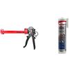 Fischer KPM 2 Plus Pistola per Tassello Chimico e Silicone con Anti-Gocciolamento & DEC Cemento Espresso, Sigillante per la Riparazione e Riempimento di Crepe Giunti Interni ed Esterni