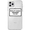 CrazyLemon Custodia per iPhone 12 Pro Max, Stile semplice Creativo Divertente Frase di personalità Etichetta dell'umore Leggero Anti Giallo Morbido TPU Cover posteriore antiurto in silicone - 12