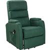 WIMED POLTRONA RELAX ELETTRICA A 1 MOTORE - INGOMBRO RIDOTTO - LADY COMFORT SLIM (Verde)