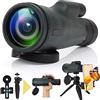 Czemo Telescopio Monoculare 10-30x50 HD, Czemo Professionale Monocoli Telescopio Zoom Impermeabile Monocular con Treppiede Supporto per phone, Prisma BAK-4 e FMC Canocchiale,per Bird Watching,Caccia