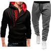 Kobilee Tuta Uomo Completa Fitness Leggera Casual Completo Palestra Tuta Sportiva Invernale Tuta Ginnastica Slim Fit Cotone Taglie Forti Completi Palestra Completa due Pezzi Completo Sportivo Completo Running