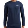 Emporio Armani EA7 T-Shirt Core Identity a Manica Lunga da Uomo, 8NPT28 (IT, Testo, XL, Regular, Regular, Blue)