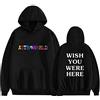MAGREAT Felpa con cappuccio da uomo, in misto pesante, traspirante, a maniche lunghe, unisex, con scritta Wish you were here multicolore M
