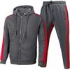 Generic Tuta Uomo Completa Invernale Tuta Felpata Uomo Tute da Ginnastica da Uomo Tute Uomo Eleganti Tuta da Sport Uomo Pantaloni Tuta Elastico Uomo Tute Uomo Invernali Complete (L, Grigio Scuro)