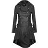 Infinity Leather Donna Gotica Nero Pelle edoardiano Vittoriana Cappotto svasato
