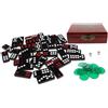 Gioco da tavolo tradizionale cinese con tessere nere Pai Gow con 2 dadi in