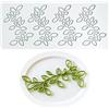 TUKE Stampo in Silicone a Forma di Foglia Cava per Cioccolatini, Caramelle 3D, Dolci - Decorazioni per Alimenti, Pasti, Fondente, Argilla Polimerica (22,3 x 9,4 cm)