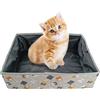 Macelitu Lettiera da Viaggio per Gatti Pieghevole XL, Lettiera Portatile per Gattino, Impermeabile, Durevole, Facile da Pulire per Viaggi, Campeggio, Interni, All'aperto, Auto, Parco, 47*36*13cm, (Gattino)