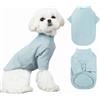 Yoolhamy Maglione per cani di piccola taglia, in pile, per Chihuahua, autunno e inverno, collo alto, caldo, in morbido cotone, per cani di taglia piccola e media (blu, L)