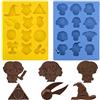 PIUMOJ Stampo in Silicone di Harry, Stampi per Cioccolatini Potter, Stampo per caramelle in silicone, Mago Stampi in Silicone Antiaderente per Gelatina, Cubetti di Ghiaccio, Gommose, 2 pezzi
