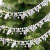 SAVITA Decorazione di Perline per Albero di Natale, Ghirlanda di Perline Trasparenti Iridescenti da 5m Ghirlanda di Cristallo Xmax per Albero di Natale Festa Matrimonio Porta Finestra (Argento)
