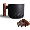 MeYuxg Tazzine Caffe Moderne, 70ml Mini Tazze Caffe, Tazze da The con Manico, Tazzina Caffè Personalizzata, Tazzine da Caffè per Bar, Ristoranti, Casa (Nero)