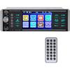VIGORTHERIVE Autoradio Bluetooth Vivavoce 4,0 Pollici 1 DIN Smart Voice Lettore MP5 per Auto Touch Screen Autoradio Specchio Link Telecomando 7 Colori Retroilluminazione Microfono Posteriore