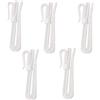 TOP-VIGOR 5 ganci per tende regolabili, in plastica, per tende da doccia, finestre, porte, tende da doccia, ganci per intestazione, colore bianco