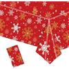 MORAINJAY Tovaglia Natalizia Rettangolare 137 x 274 cm, Albero di Natale Pulibile Antimacchia Impermeabile per Decorazioni Natalizie