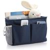 IGNPION Cestini portaoggetti da appendere al comodino in tela, con tasche regolabili, per dormitorio, letto, organizer multiuso per casa, ufficio, scuola, dormitorio, ospedale, blu scuro