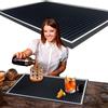 LIBRNTY Tappetino da Bar in Microfibra, Scolapiatti Antiscivolo in PVC Nero, Resistente al Calore, Antiversamento per Caffè, Club, Cucina (Noir-WU01)
