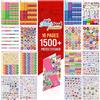 colortouch color touch Adesivi per pianificazione, 1500 pezzi mensili, settimanali, giornalieri, set di 16 fogli di adesivi per album di ritagli, per calendario, organizzatore, diari, accessori essenziali