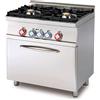 Allforfood Cucina a gas 2 fuochi con forno elettrico multifunzione allforfood cfm2/68gem linea elle