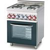 Allforfood Cucina elettrica 4 piastre tonde con forno elettrico multifunzione allforfood cfm4/66et linea elle