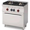 Allforfood Cucina a gas 2 fuochi con forno elettrico allforfood cf2/58ge linea elle