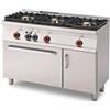 Allforfood Cucina a gas 3 fuochi con forno a gas allforfood cf3/512gv linea elle