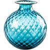 VENINI SPA VASO MONOFIORE BALLOTON, FORO PICCOLO BLU ORIZZONTE, M 100.18 - h 20 x d 18 cm, 0,9 kg