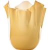 VENINI VASO FAZZOLETTO OPALINO 700 AMBRA, L - 700.00, h 31 x 23 cm