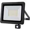 BAKAJI Faro Led Esterno con Sensore di Movimento PIR Regolabile 100W Luce Bianco 6000K Ultra-Luminoso 8000LM Lampada Faretto Slim da Giardino Illuminazione di Sicurezza Faretti Impermeabile IP65