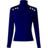 NLAND Maglione da Donna Invernale a Collo Alto Maglia Lupetto a Manica Lunga Leggero Maglioni Dolcevita Slim Fit Basic Pullover Elegante Casual Maglieria per Primavera Autuno Inverno(Blu Navy,XL)