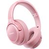 BERIBES Cuffie Bluetooth Over Ear, 65 ore, senza fili, Bluetooth con 6 modalità EQ, HiFi stereo, microfono incorporato, cuffie wireless pieghevoli per telefoni cellulari/iPad/laptop/PC (rosa)