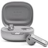 JBL Live Flex Auricolari Wireless Bluetooth, Design Open-Ear Resistente ad Acqua e Polvere IP54, Cancellazione Adattiva del Rumore, 6 Microfoni, Surround, fino a 40 h di Autonomia, Argento