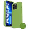 Phonix Cover per iPhone 13 Pro Silicone Liquido Verde Italia - Custodia per iPhone 13 Pro compatibile con Ricarica Wireless - Cover per iPhone 13 Pro Morbida Antiurto con Bordi Rialzati
