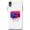 Boombox Music Stereo Cassete Gifts Custodia per iPhone XR Paint Art Lettore Di Cassette Musica Registratore A Nastro