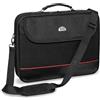 PEDEA - Borsa per Laptop *Trendline* Borsa per Notebook Fino a 17,3 Pollici - Borsa a Tracolla per Computer Portatile - Custodia per Laptop Nera - Borsa da Computer Uomo e Donna