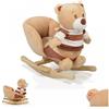 MONi Dondolo Bambini da 12M - 30Kg con Suoni Beige con Orso di Peluche