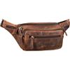 STILORD 'Zion' Marsupio in Pelle Vintage Moderno Uomo Donna Borsa a Vita in Cuoio Vero Borsello con Cerniere Resistente alla Moda, Colore:seppia - marrone