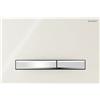Geberit Placca Geberit Sigma50 Square Effetto Vetro Grigio Sabbia / Cromo Doppio Tasto | 115.788.JL.2 Cromato