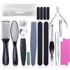 La Nago Lima per Piedi, 20 Pezzi Kit per Pedicure Professionale,Tagliaunghie Spesse Piedi con Lama Affilata, Set Pedicure per Cura Piedi Uomo Donna Rimuove Pelle Morta Callosità