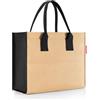 reisenthel Daily Shopper - Borsa moderna e lineare per ogni occasione, pratica borsa abbastanza grande per i vostri acquisti e oggetti di uso quotidiano, Leo Nero, L, Minimal