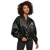 Starter Black Label Giacca da Donna Starter Satin College, Nero, S
