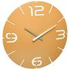 TFA Dostmann CONTOUR design orologio radiocomandato, 60.3536.07, orologio da parete, con numeri e indici, giallo, Ø 350 x (H) 35 mm