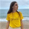 T-shirt Siciliana Unisex Gialla "Jurnata rutta rumpemula tutta"