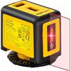 Amazon Basics, Livella laser rotante a 360 gradi di classe II con due fiale con bolle retroilluminate extra-large, 3 m, Giallo/Nero