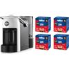 Lavazza, A Modo Mio Jolie Evo, Macchina per Caffè Realizzata con 36% di Plastica Riciclata, Macchina Espresso con 64 Capsule Lavazza A Modo Mio Crema e Gusto Classico Incluse, Bianca